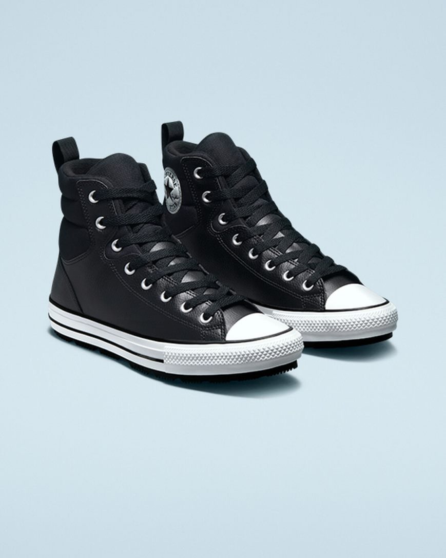 Dámské Zimní Boty Converse Chuck Taylor All Star Berkshire Vysoké Černé Bílé Černé | CZ WJDA85